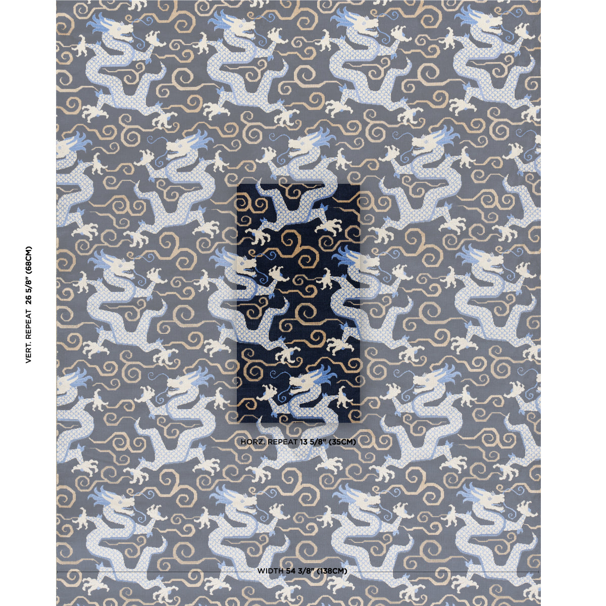Schumacher Bixi Velvet Midnight Blue Fabric
