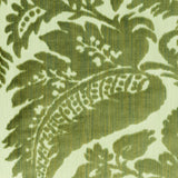 Schumacher Pavia Silk Velvet Olivine Fabric - Eade's Wallpaper