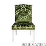 Schumacher Pavia Silk Velvet Olivine Fabric - Eade's Wallpaper
