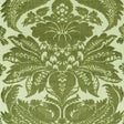 Schumacher Pavia Silk Velvet Olivine Fabric - Eade's Wallpaper