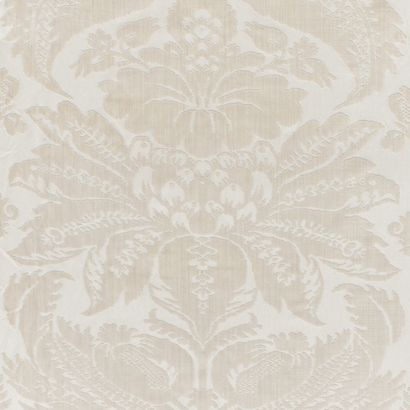 Schumacher Pavia Silk Velvet Platinum Fabric - Eade's Wallpaper