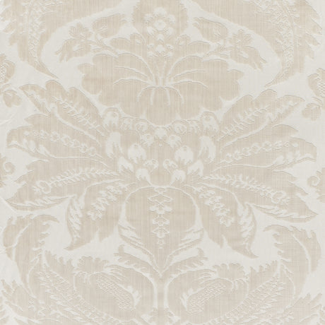 Schumacher Pavia Silk Velvet Platinum Fabric - Eade's Wallpaper