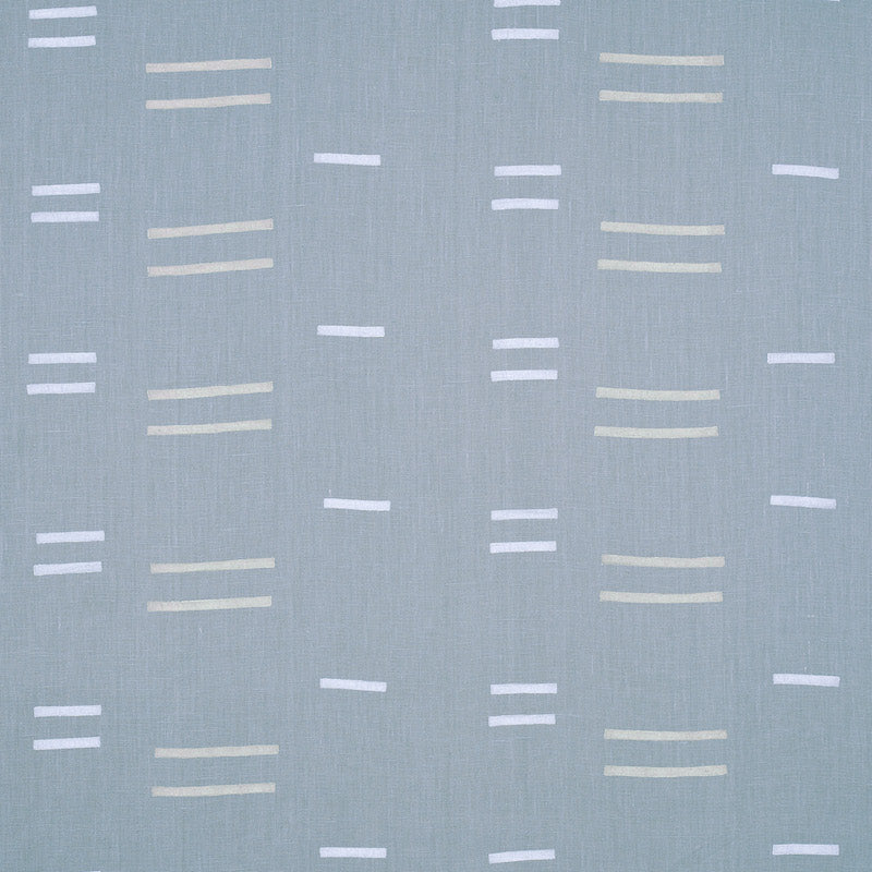 Schumacher Oaxaca Steel Fabric - Eade's Wallpaper