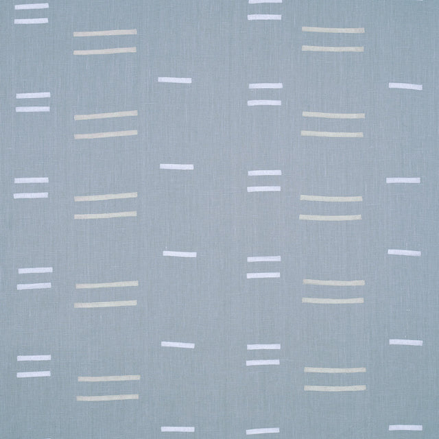 Schumacher Oaxaca Steel Fabric - Eade's Wallpaper