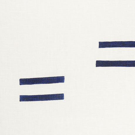 Schumacher Oaxaca Navy On White Fabric - Eade's Wallpaper
