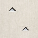 Schumacher Overlapping Triangles Black & White Fabric - Eade's Wallpaper