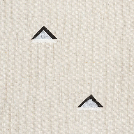 Schumacher Overlapping Triangles Black & White Fabric - Eade's Wallpaper