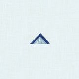 Schumacher Overlapping Triangles Navy & White Fabric - Eade's Wallpaper