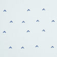 Schumacher Overlapping Triangles Navy & White Fabric - Eade's Wallpaper