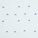 Schumacher Overlapping Triangles Navy & White Fabric - Eade's Wallpaper