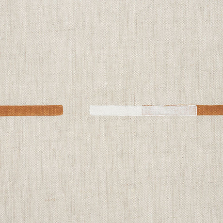 Schumacher Overlapping Dashes Brown & White Fabric - Eade's Wallpaper