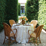 Schumacher Overlapping Dashes Brown & White Fabric - Eade's Wallpaper