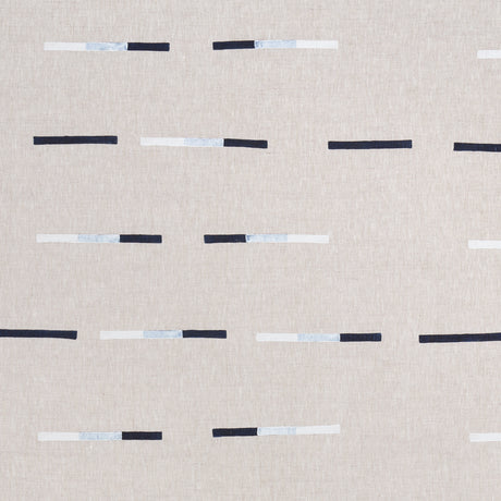 Schumacher Overlapping Dashes Navy Fabric - Eade's Wallpaper