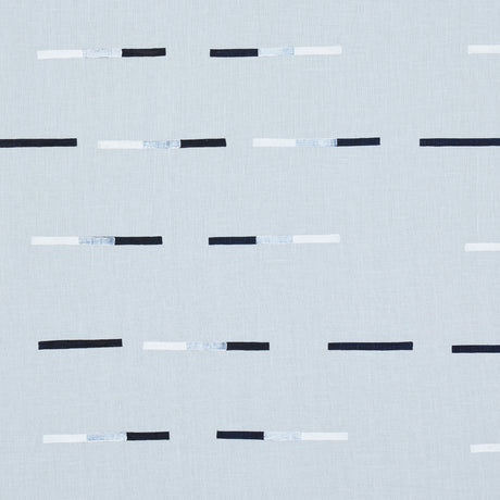 Schumacher Overlapping Dashes Sky Fabric - Eade's Wallpaper