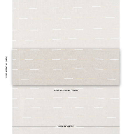 Schumacher Overlapping Dashes Buff Fabric - Eade's Wallpaper