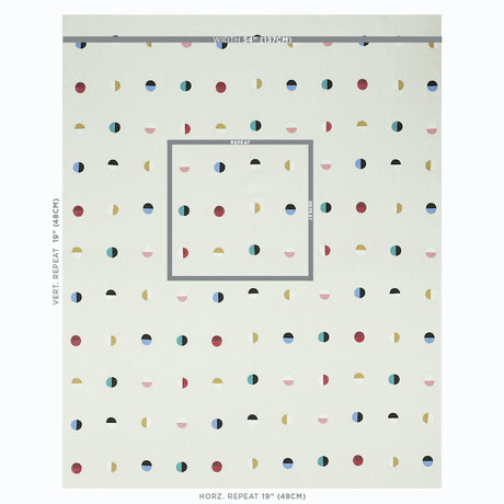 Schumacher Joshua Tree Multi Moons On Ivory Fabric