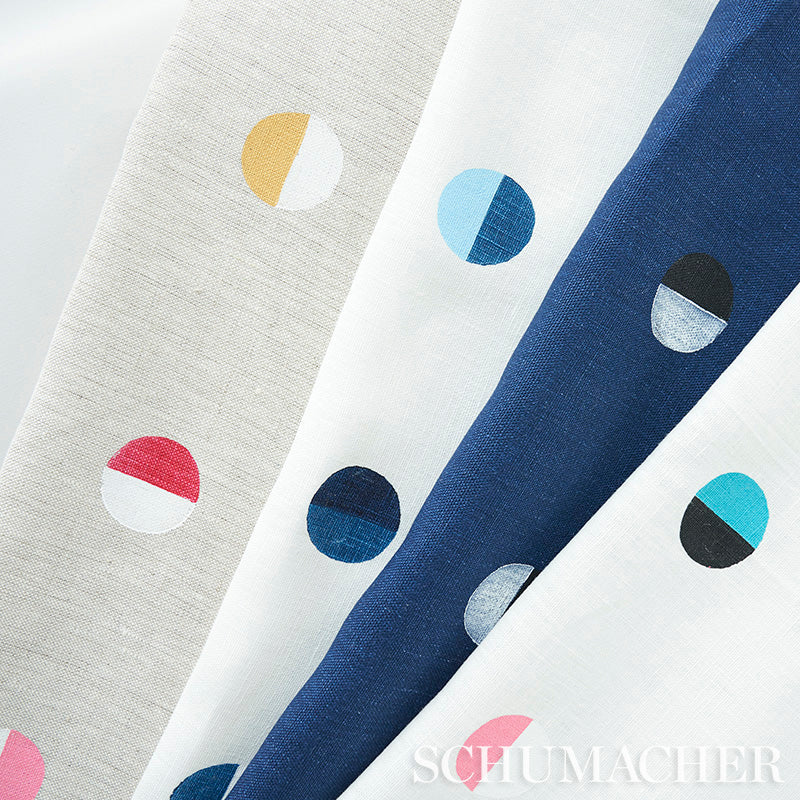 Schumacher Joshua Tree Multi Moons On Ivory Fabric