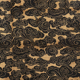Schumacher Sozan Velvet Gold & Onyx Fabric - Eade's Wallpaper