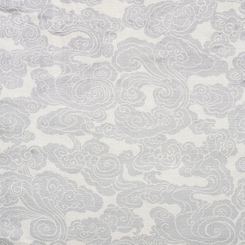 Schumacher Sozan Velvet Platinum Fabric - Eade's Wallpaper