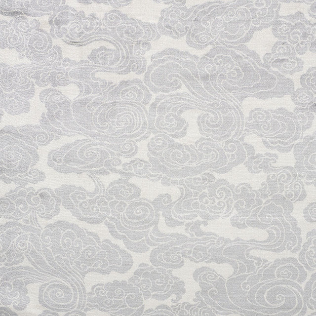 Schumacher Sozan Velvet Platinum Fabric - Eade's Wallpaper
