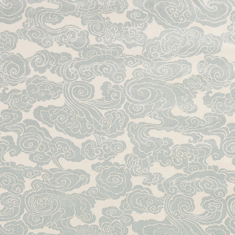 Schumacher Sozan Velvet Mist Fabric - Eade's Wallpaper