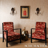 Schumacher Sozan Velvet Cinnabar Fabric - Eade's Wallpaper
