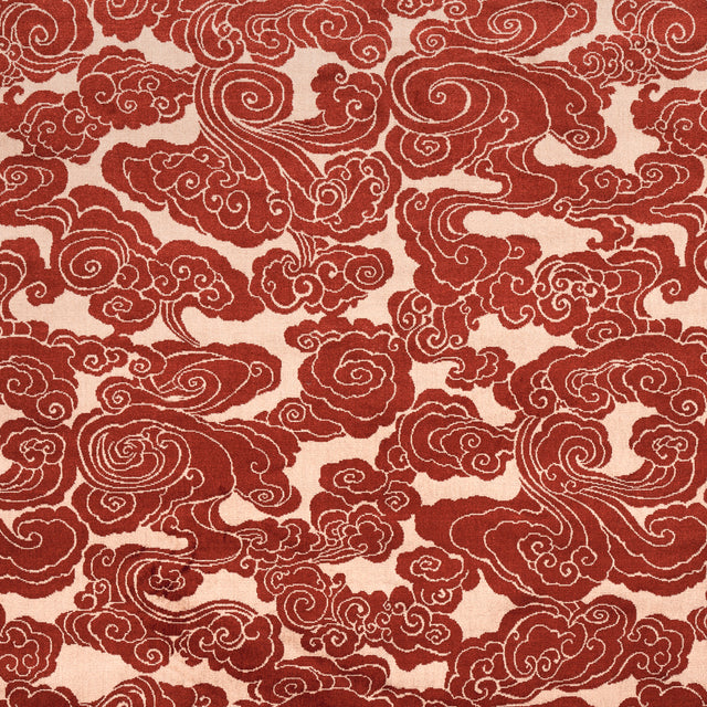 Schumacher Sozan Velvet Cinnabar Fabric - Eade's Wallpaper