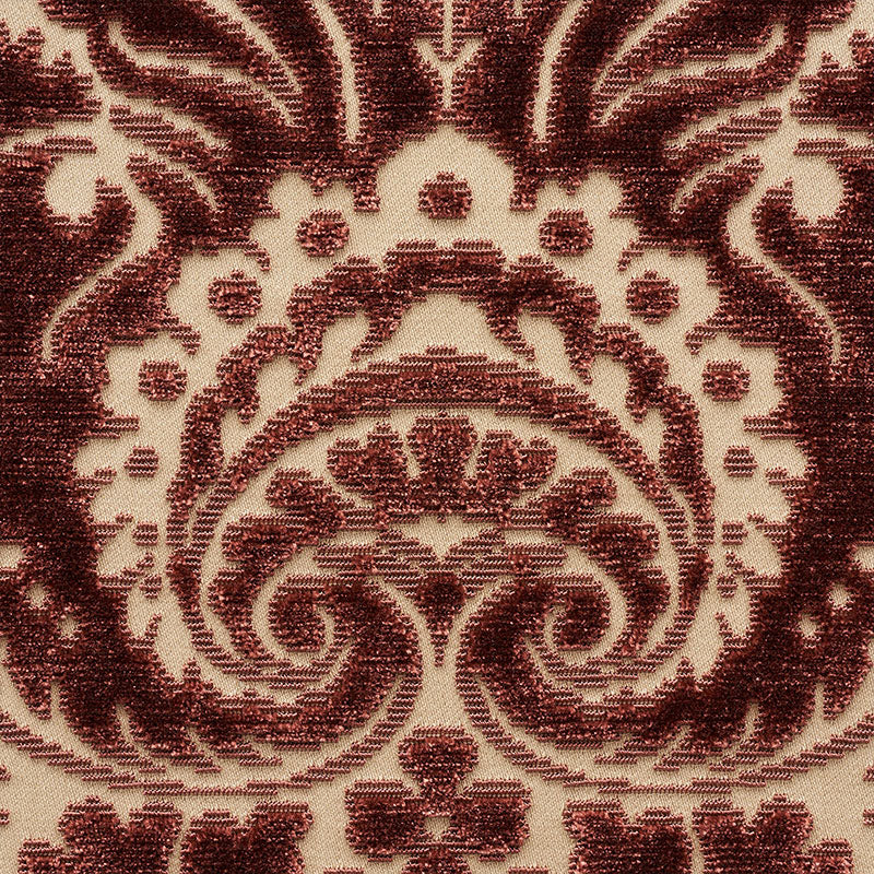 Schumacher Morimont Velvet Rosewood Fabric - Eade's Wallpaper