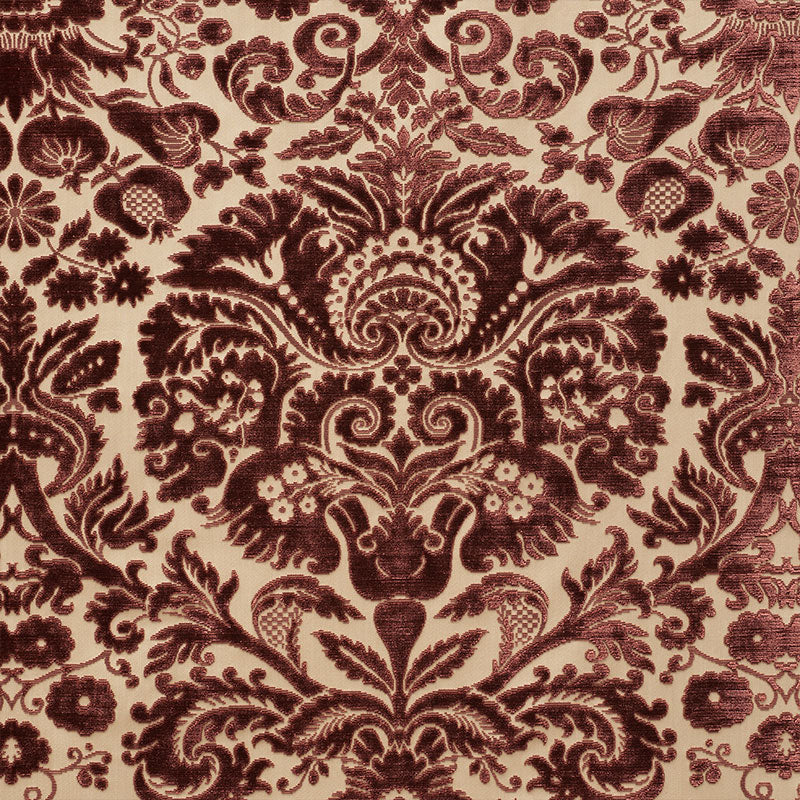 Schumacher Morimont Velvet Rosewood Fabric - Eade's Wallpaper