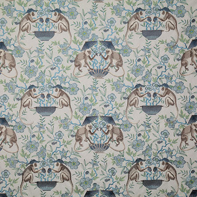 Pindler CHEEKY MONKEY CORNFLOWER 7412 Fabric - Fabric Collec
