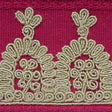 Schumacher 74152 Noelia Embroidered Tape in GARNET Trim - OT