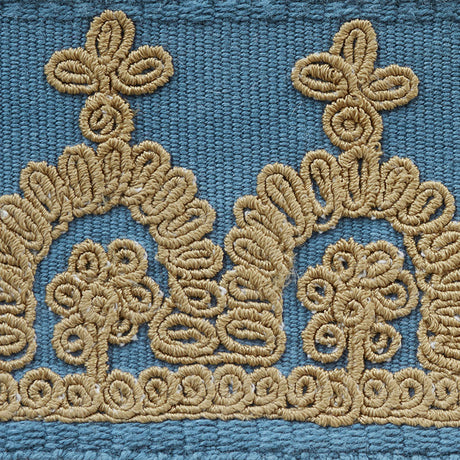 Schumacher 74153 Noelia Embroidered Tape in CADET Trim - OTT