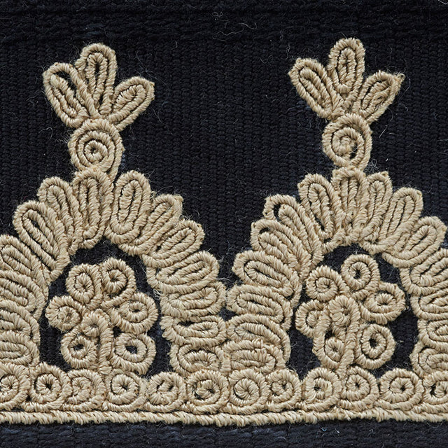 Schumacher 74154 Noelia Embroidered Tape in ONYX Trim - OTTO