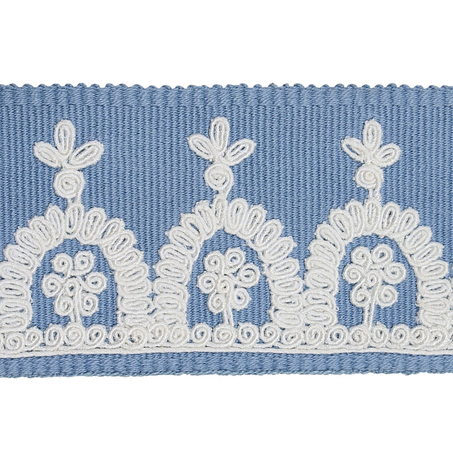 Schumacher 74157 NOELIA EMBROIDERED TAPE in CHAMBRAY Trim - 