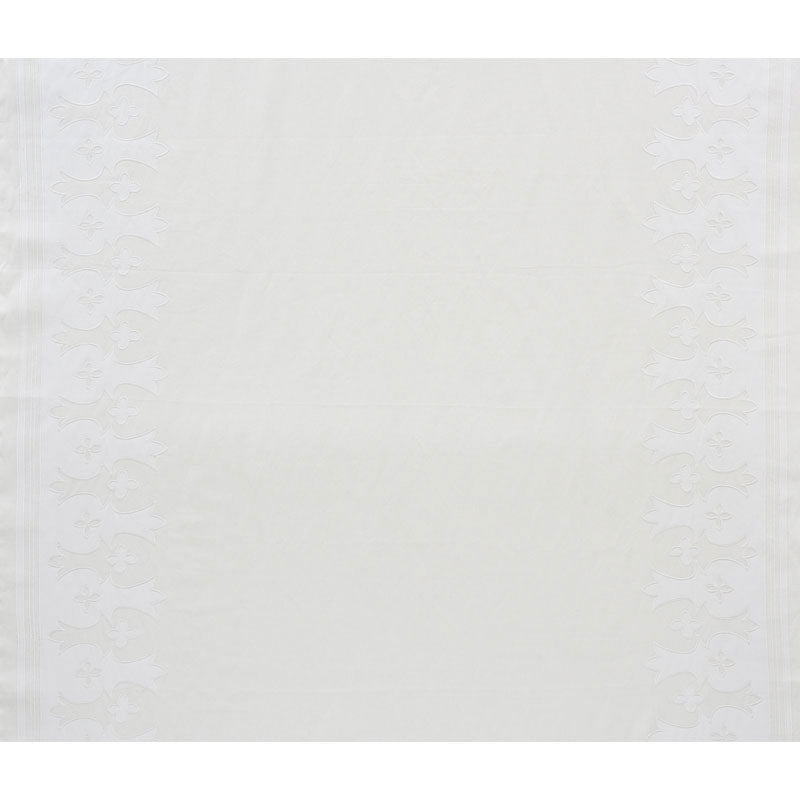 Schumacher Bergama Appliqué White & Ivory Fabric