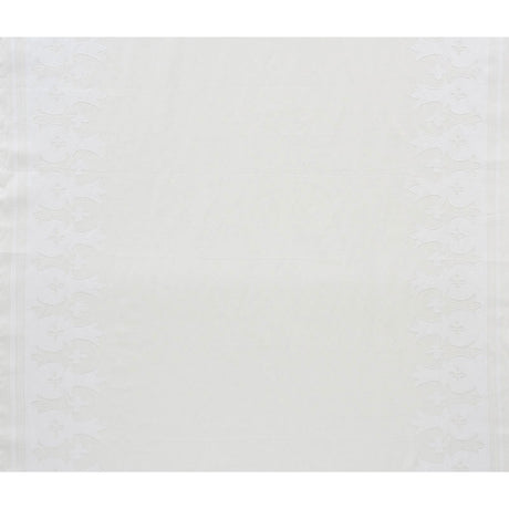 Schumacher Bergama Appliqué White & Ivory Fabric