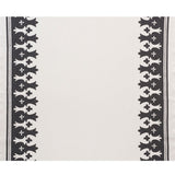 Schumacher Bergama Appliqué Carbon & Ivory Fabric