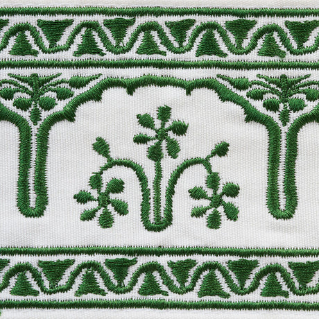 Schumacher 74192 NIKOLA TAPE in EMERALD Trim - OTTOMAN CHIC