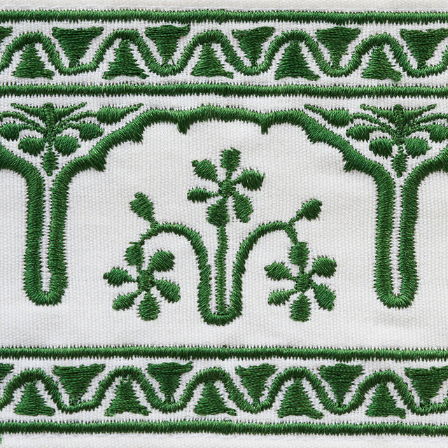 Schumacher 74192 NIKOLA TAPE in EMERALD Trim - OTTOMAN CHIC