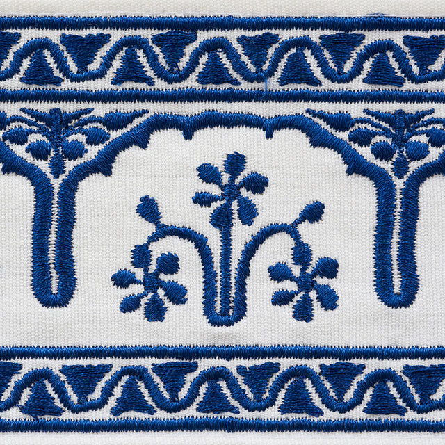 Schumacher 74193 NIKOLA TAPE in SAPPHIRE Trim - OTTOMAN CHIC