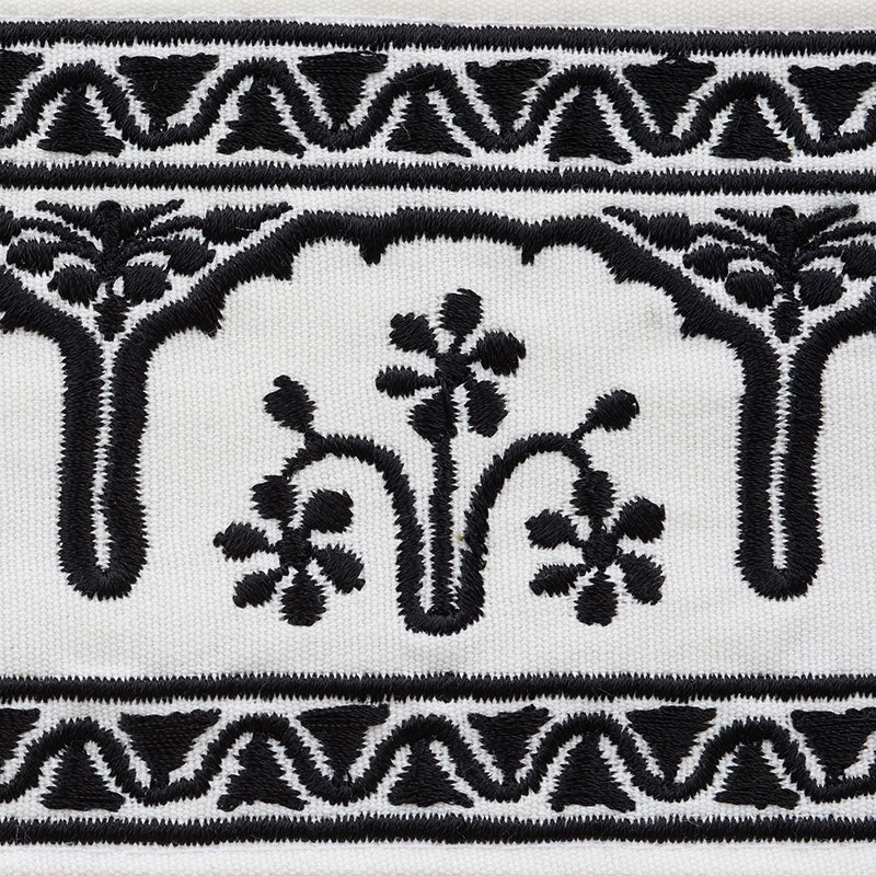 Schumacher 74194 NIKOLA TAPE in BLACK Trim - OTTOMAN CHIC