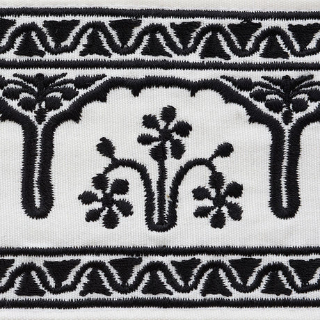 Schumacher 74194 NIKOLA TAPE in BLACK Trim - OTTOMAN CHIC