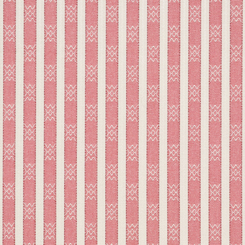 Schumacher Beverly Stripe Red Fabric