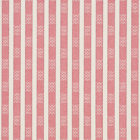 Schumacher Beverly Stripe Red Fabric