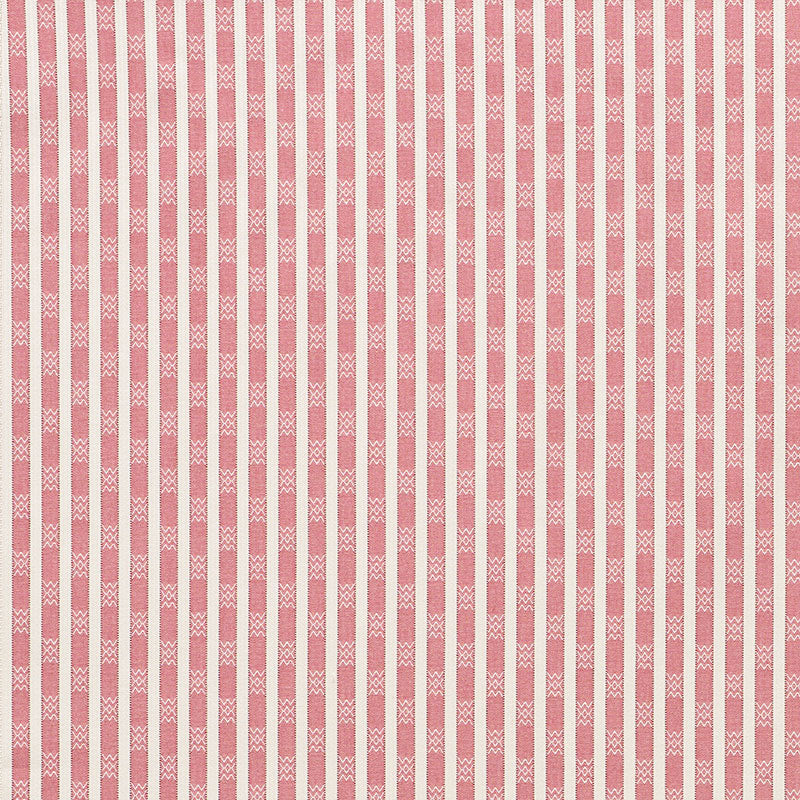 Schumacher Beverly Stripe Red Fabric