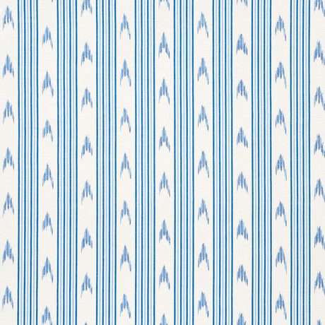 Schumacher Santa Barbara Ikat Indigo Fabric - Eade's Wallpaper