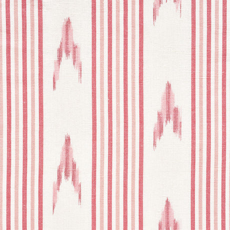 Schumacher Santa Barbara Ikat Pink Fabric - Eade's Wallpaper