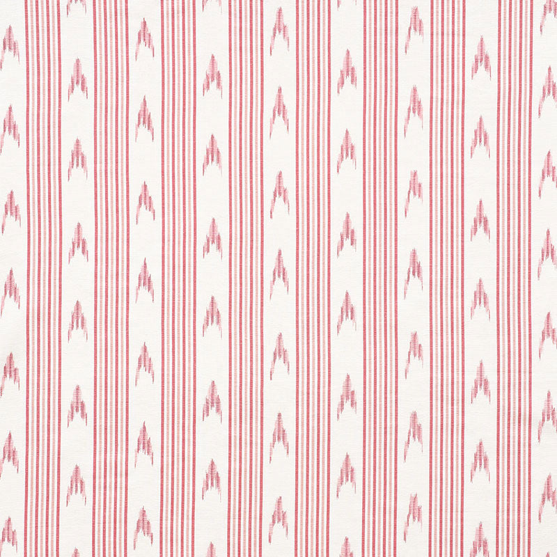 Schumacher Santa Barbara Ikat Pink Fabric - Eade's Wallpaper