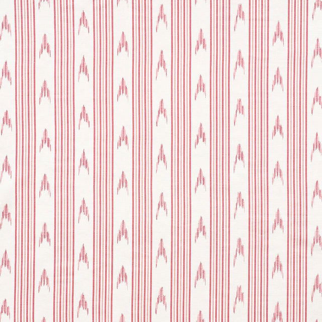 Schumacher Santa Barbara Ikat Pink Fabric - Eade's Wallpaper