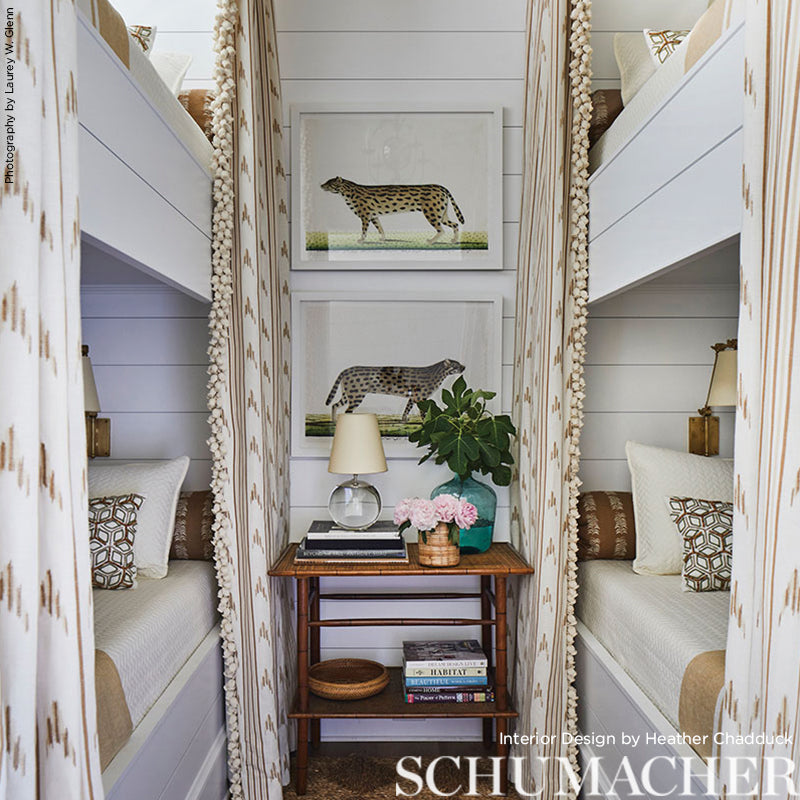 Schumacher Santa Barbara Ikat Neutral Fabric - Eade's Wallpaper